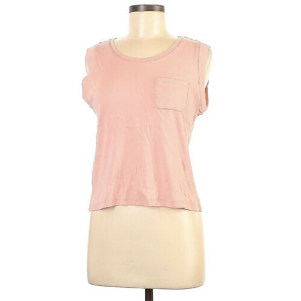 Articles of Society Women’s Size M Pink Sleeveless T-Shirt Top w/pocket Leisure